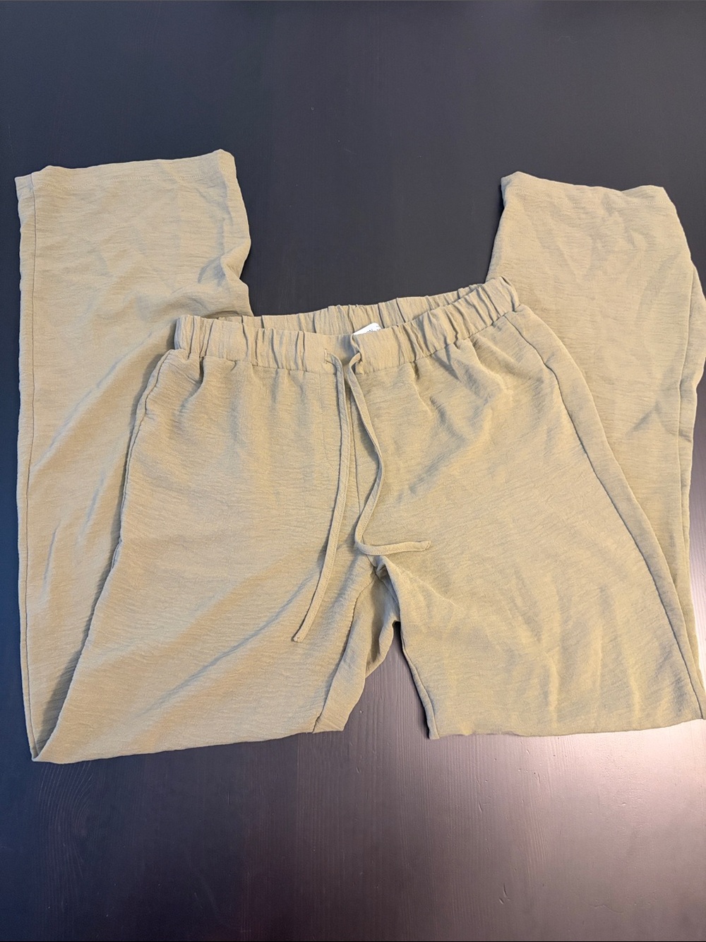 89th & Madison Wide Leg Drawstring Pants in Olive